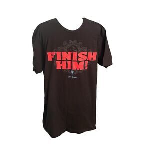 Mortal 1 Kombat Finish Him! Black T-Shirt Men's Size Large